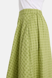 Gorman NZ - Ready Check Cotton Culotte - green