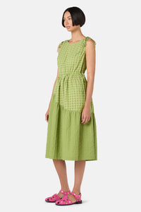 Gorman NZ - Ready Check Tiered Dress - green