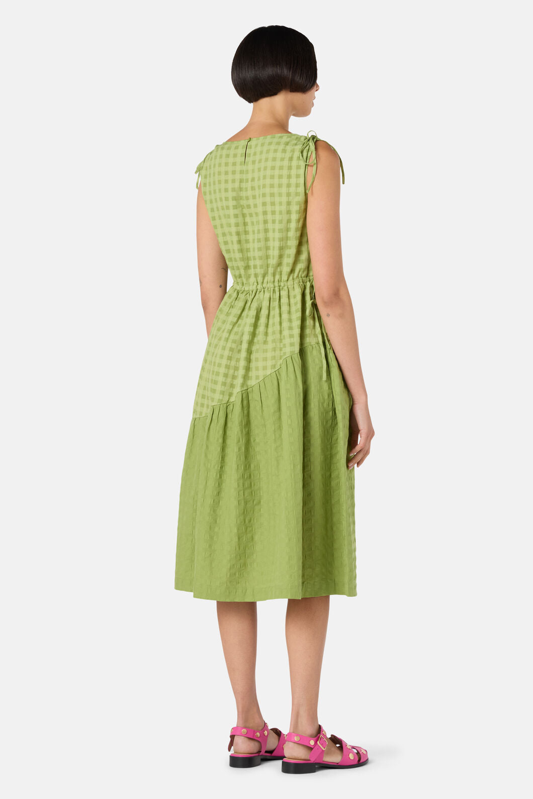 Gorman NZ - Ready Check Tiered Dress - green