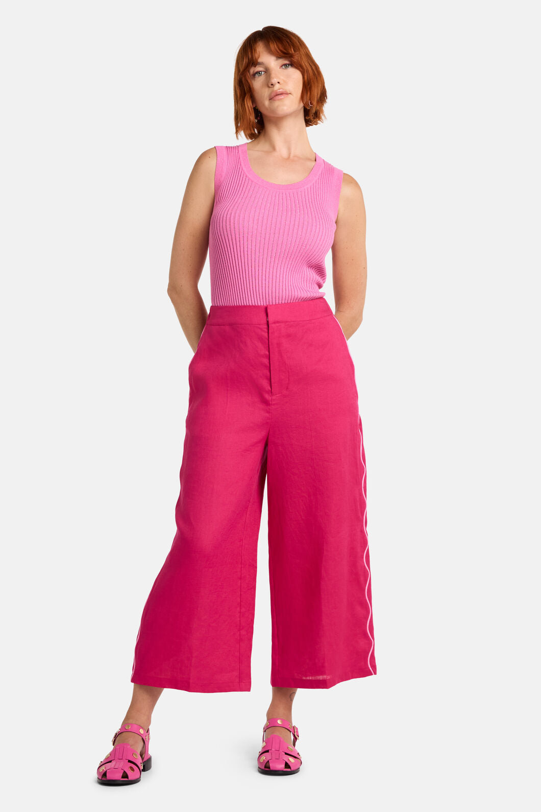 Gorman NZ - Path Your Way Linen Pant - pink