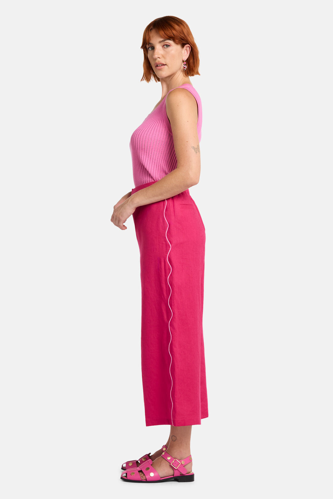 Gorman NZ - Path Your Way Linen Pant - pink