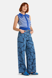 Gorman NZ - Sailor Collar Knit Top - blue