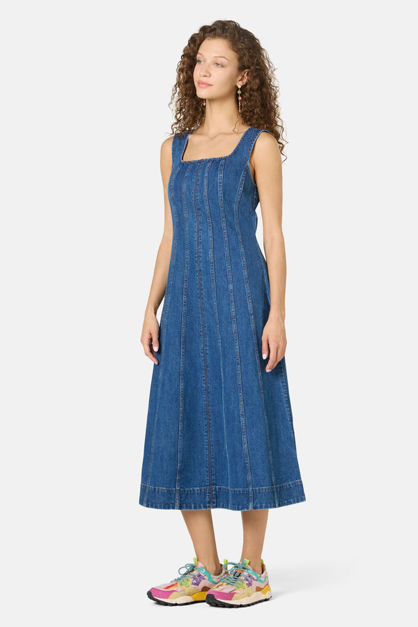 Gorman NZ - Forget Me Not Denim Midi Dress - denim