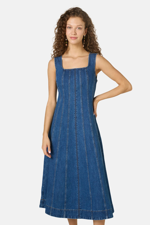 Gorman NZ - Forget Me Not Denim Midi Dress - denim