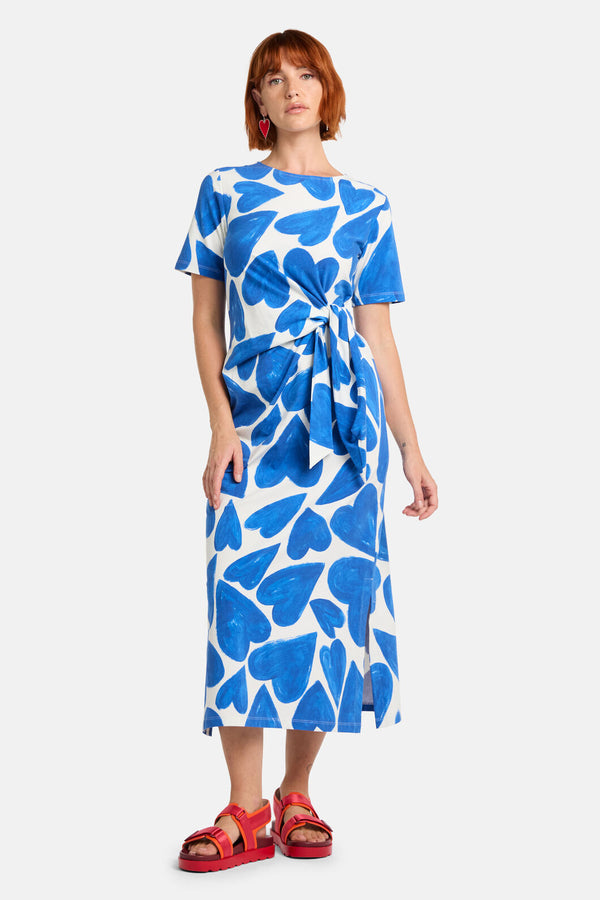 Gorman NZ - Heartbeat Print Tee Dress - blue