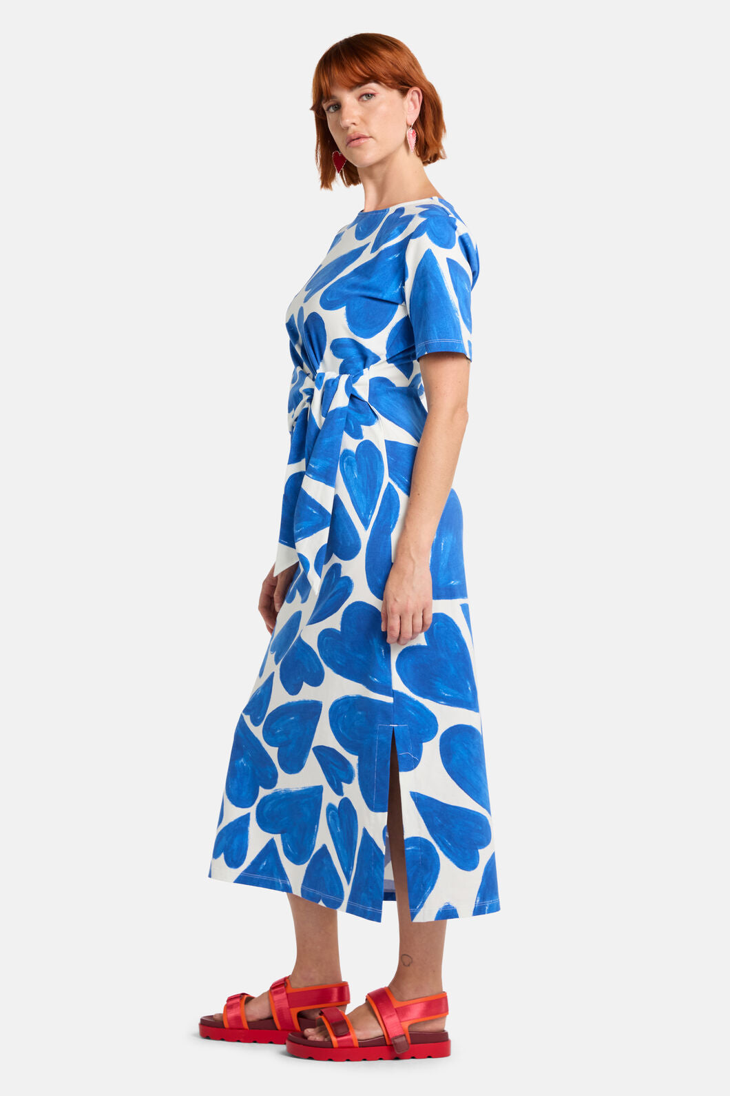Gorman NZ - Heartbeat Print Tee Dress - blue