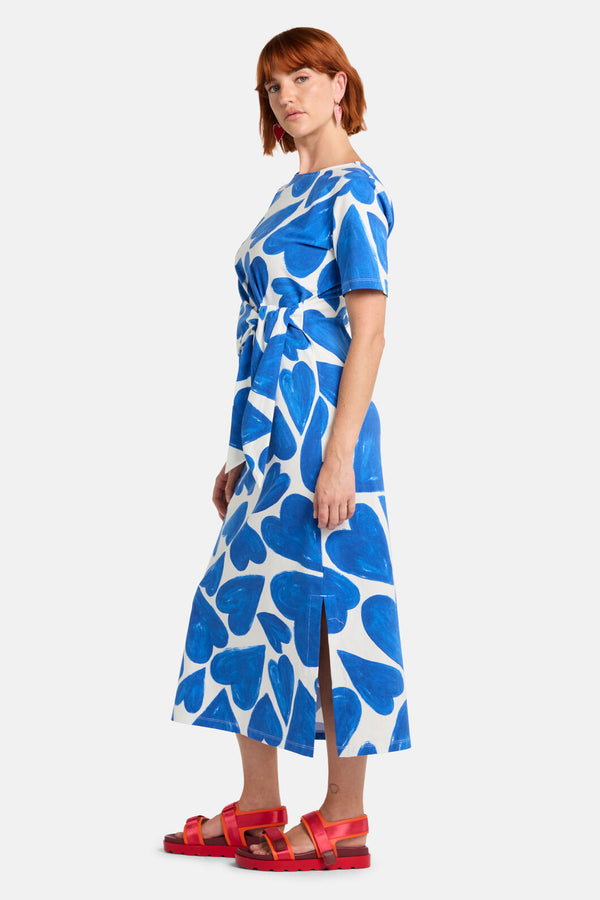 Gorman NZ - Heartbeat Print Tee Dress - blue