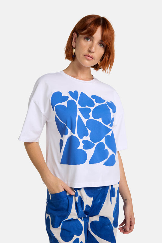 Gorman NZ - Heartbeat Placement Relaxed Tee - white