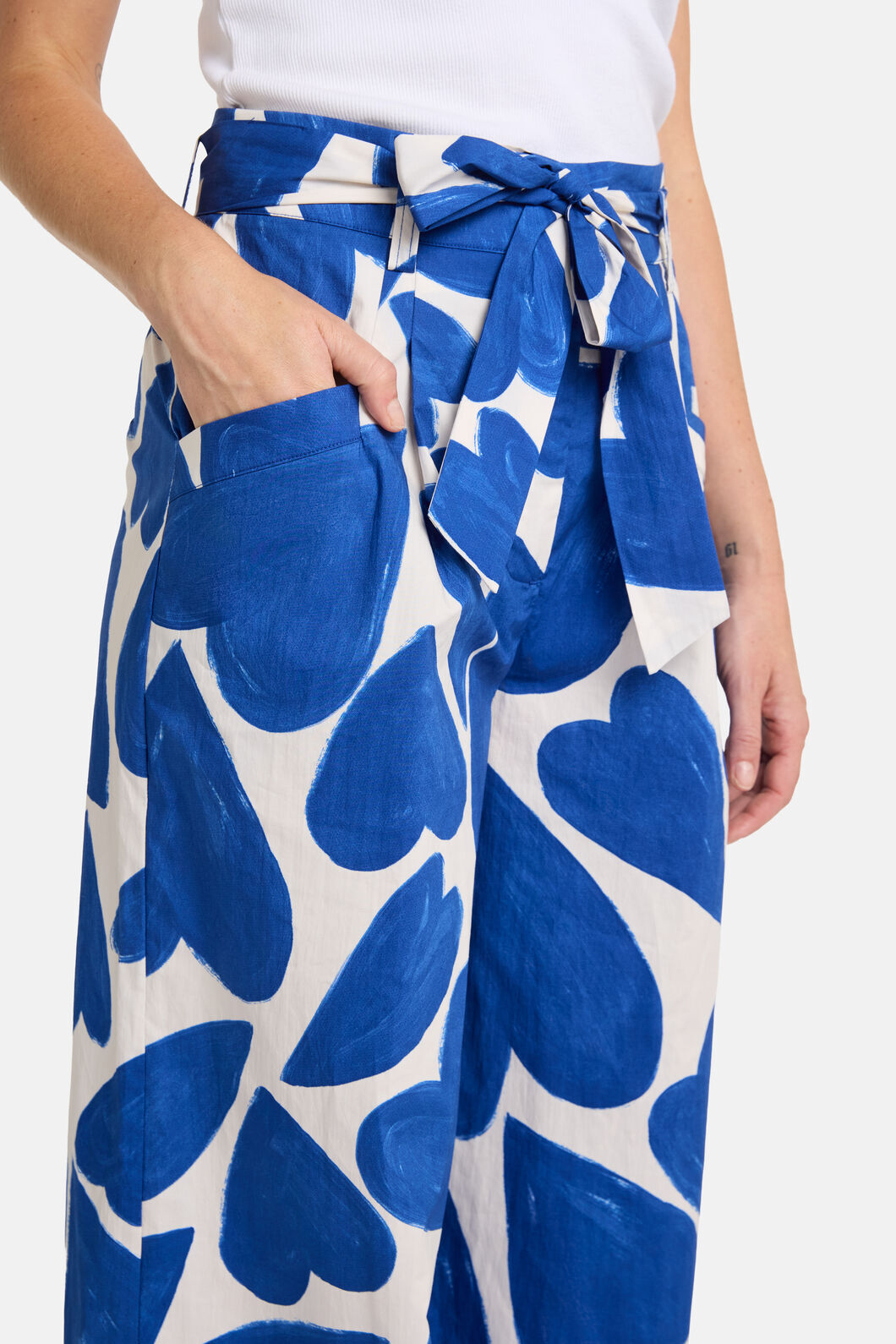 Gorman NZ - Heartbeat Print Wide Pant - blue