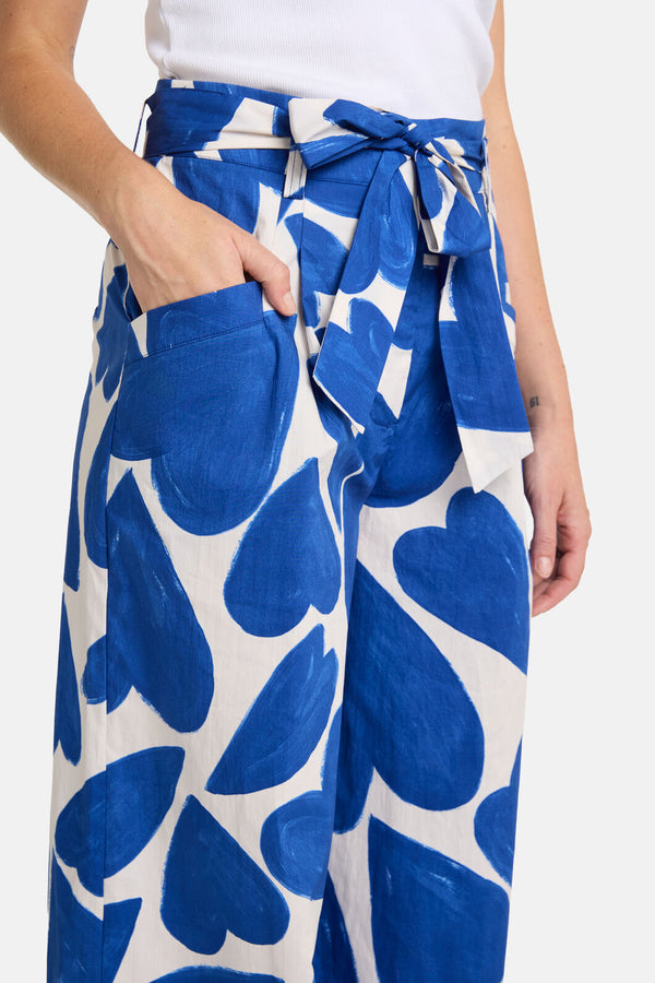 Gorman NZ - Heartbeat Print Wide Pant - blue