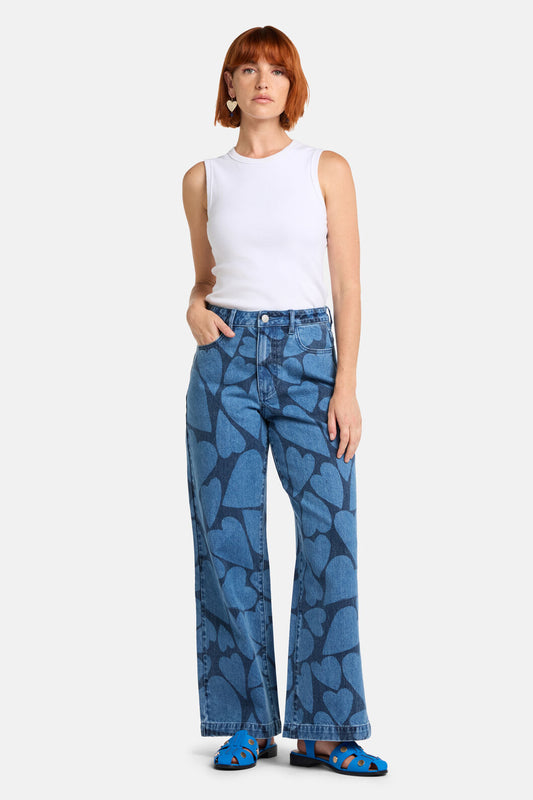 Gorman NZ - Heartbeat Denim Wide Jean - denim