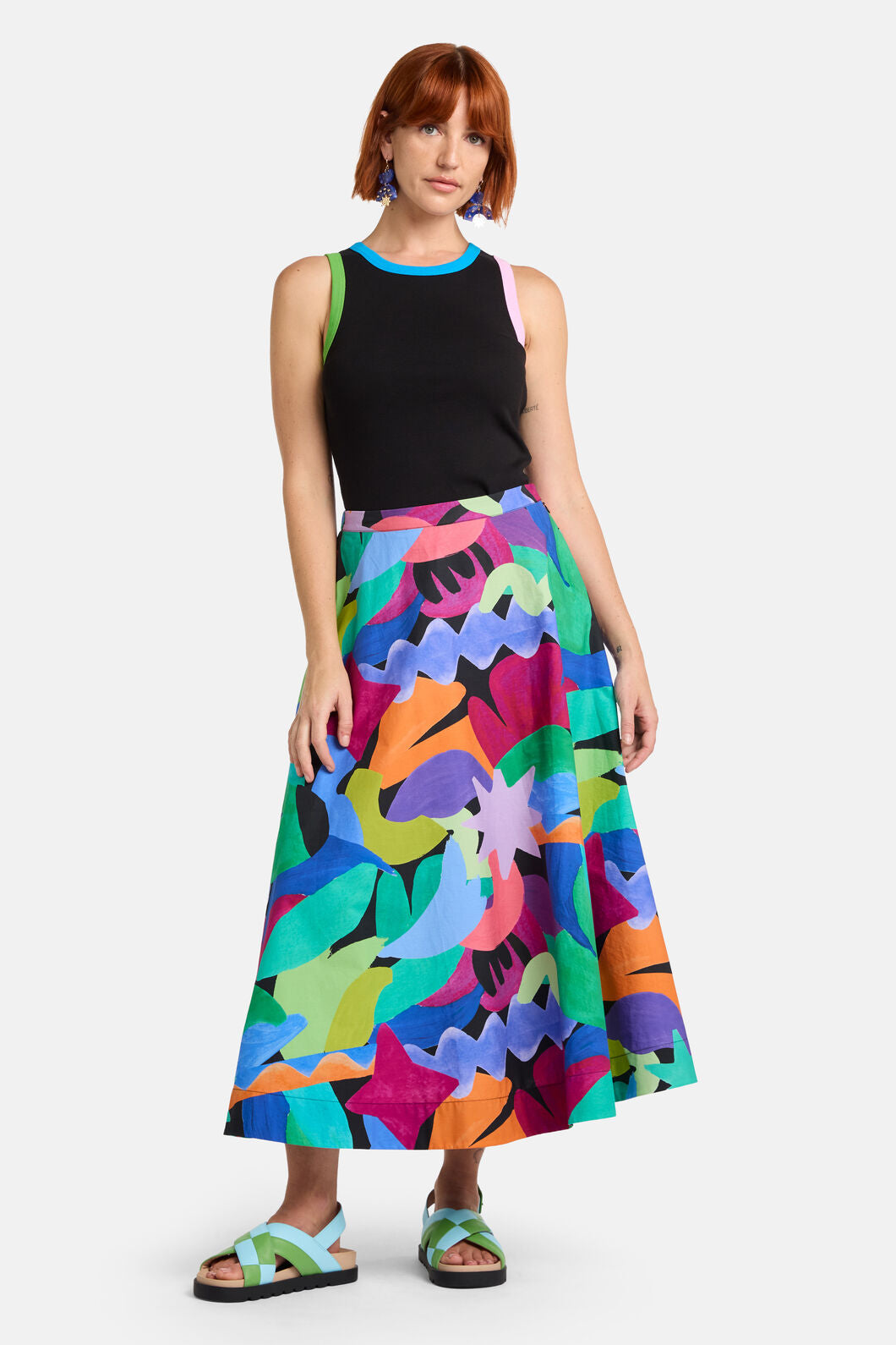 Gorman NZ - Tangled Tropic Midi Skirt - print