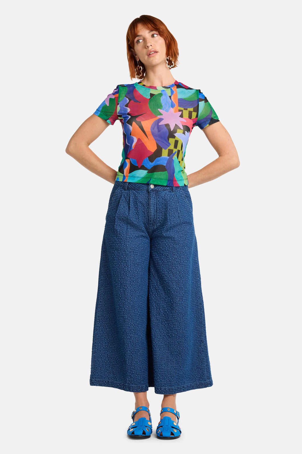 Gorman NZ - Tangled Tropic Mesh Top - print