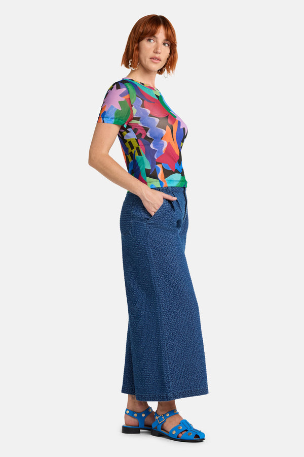 Gorman NZ - Tangled Tropic Mesh Top - print