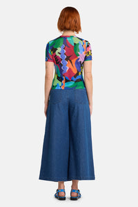 Gorman NZ - Tangled Tropic Mesh Top - print