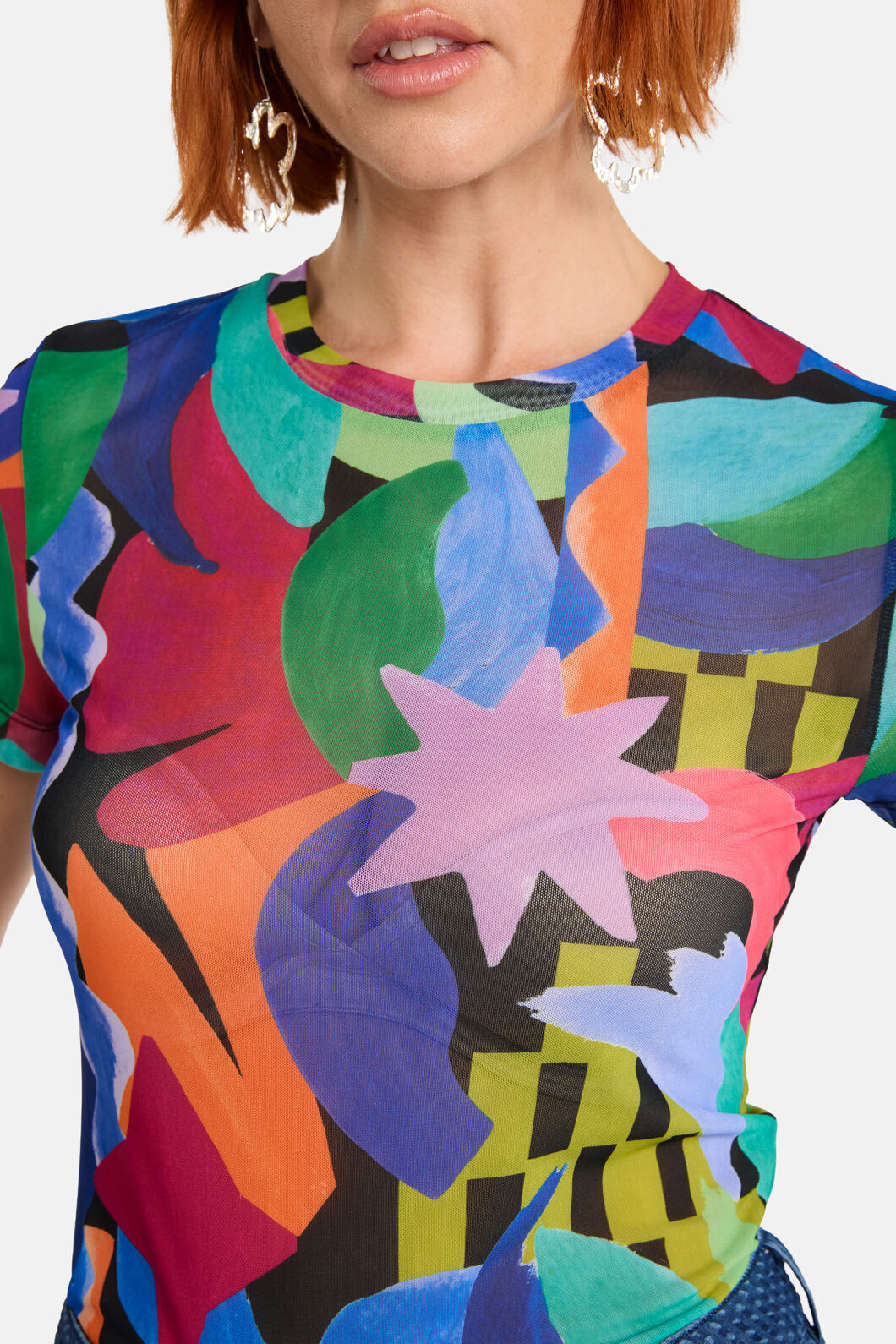 Gorman NZ - Tangled Tropic Mesh Top - print