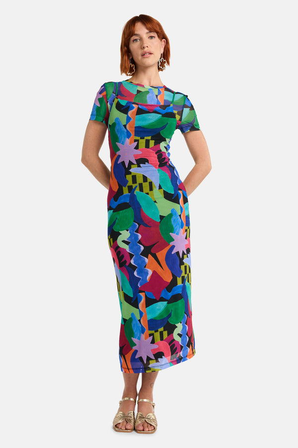 Gorman NZ - Tangled Tropic Mesh Dress - print