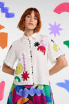 Gorman NZ - Tangled Tropic Placement Shirt - white