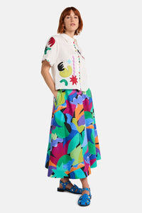 Gorman NZ - Tangled Tropic Placement Shirt - white