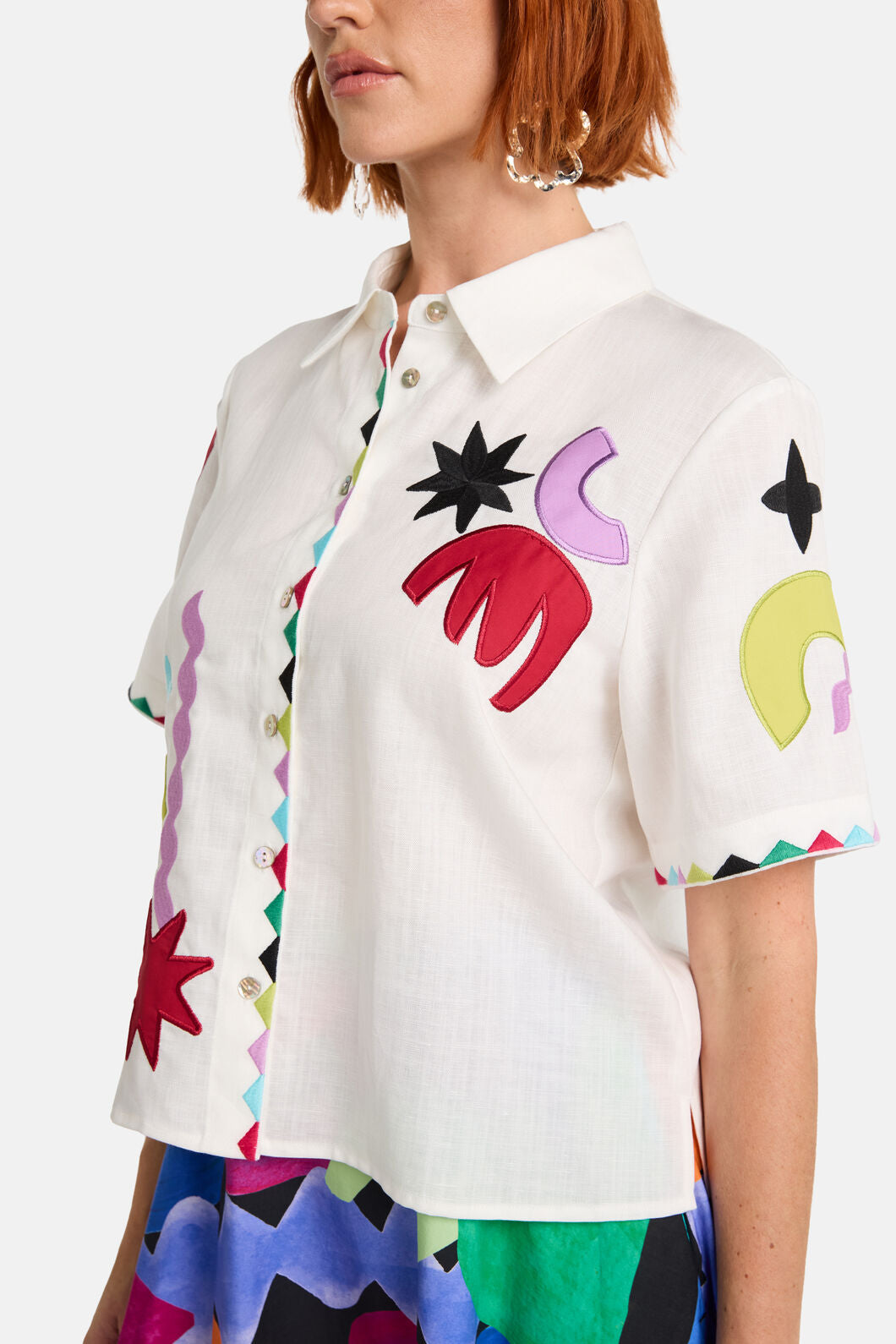 Gorman NZ - Tangled Tropic Placement Shirt - white