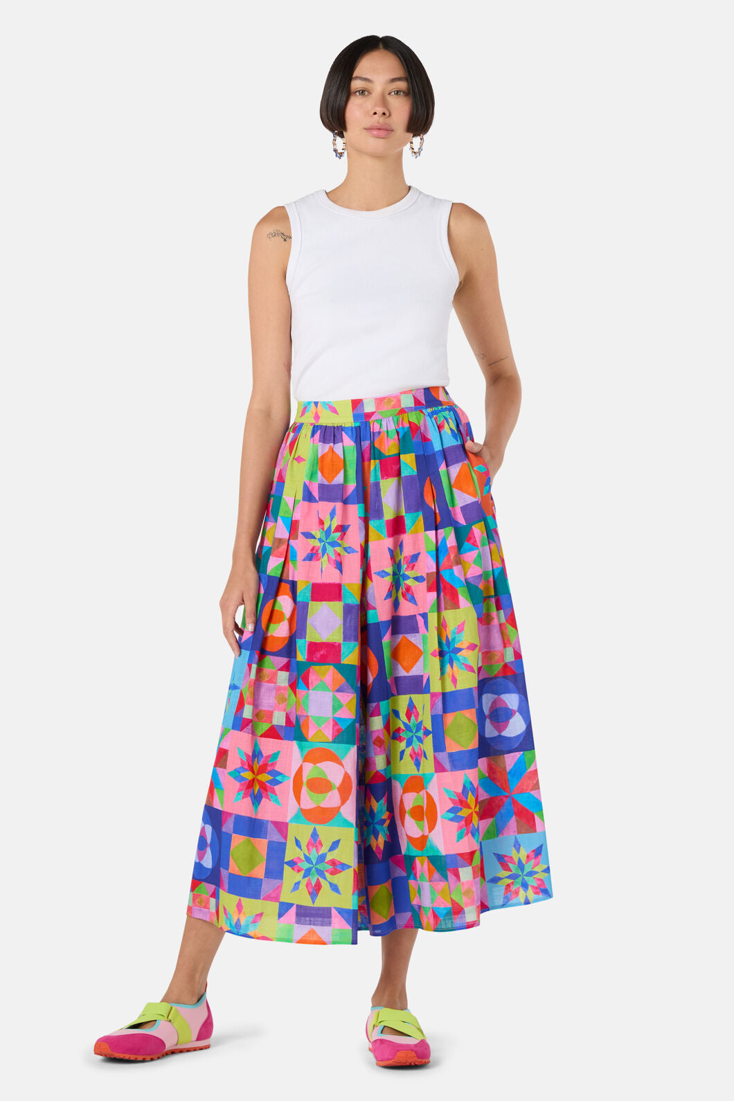 Gorman NZ - Pinwheel Printed Skort - print