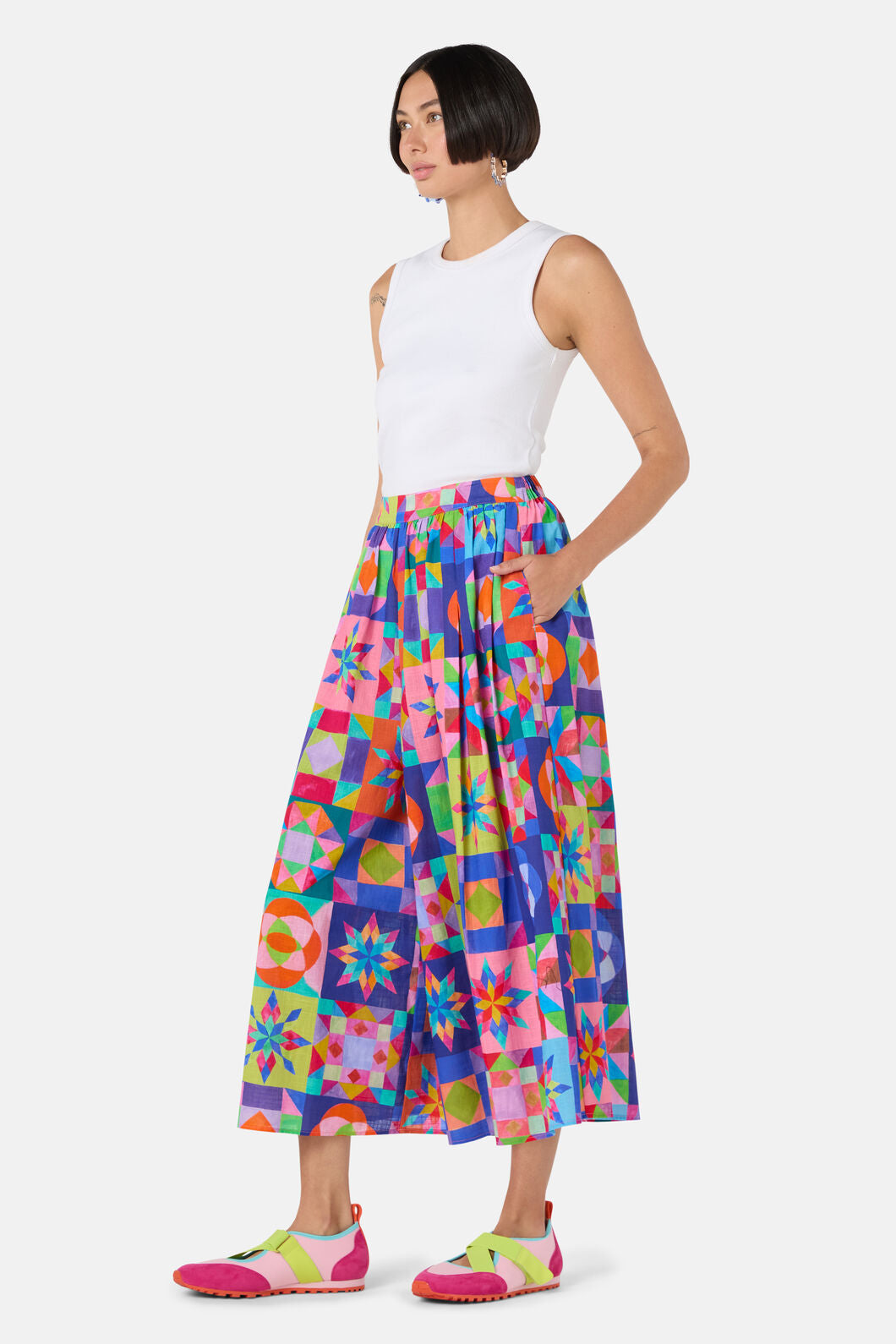 Gorman NZ - Pinwheel Printed Skort - print