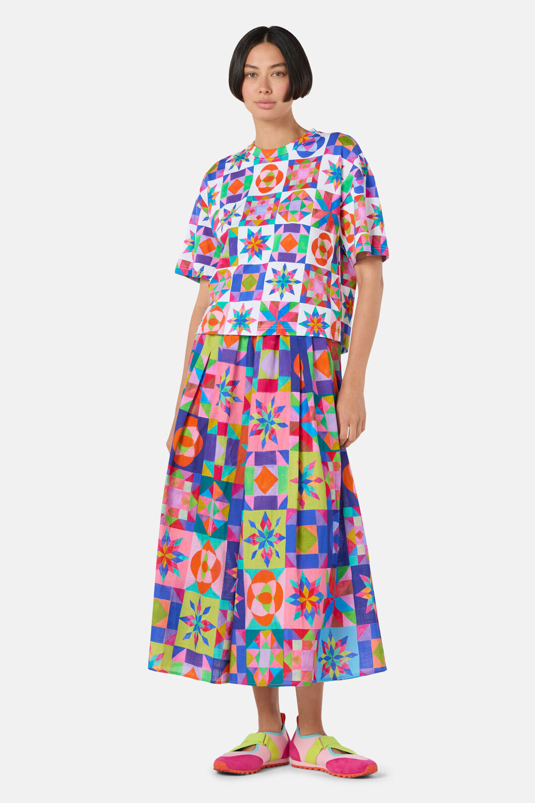 Gorman NZ - Pinwheel Printed Skort - print