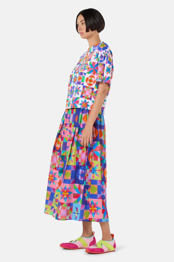 Gorman NZ - Pinwheel Cotton Relaxed Tee - print