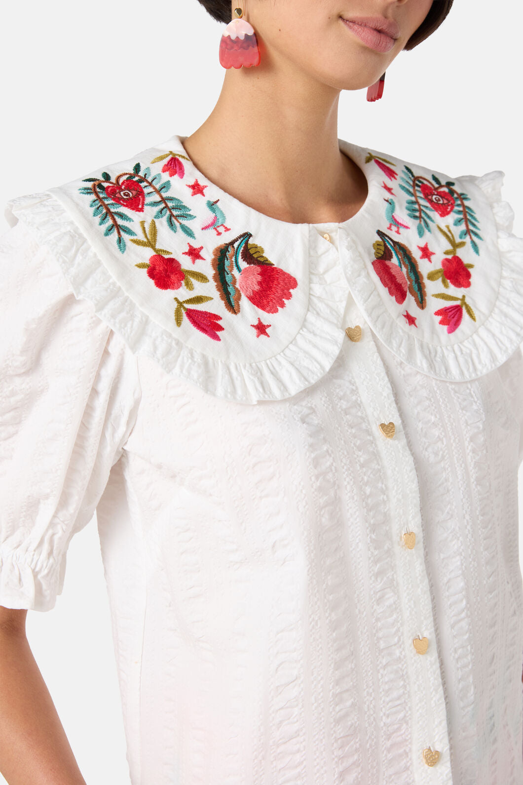 Gorman NZ - Little Things EmbroideredShirt - white