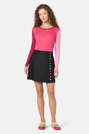 Gorman NZ - Benne Button Mini Skirt - black