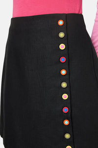 Gorman NZ - Benne Button Mini Skirt - black