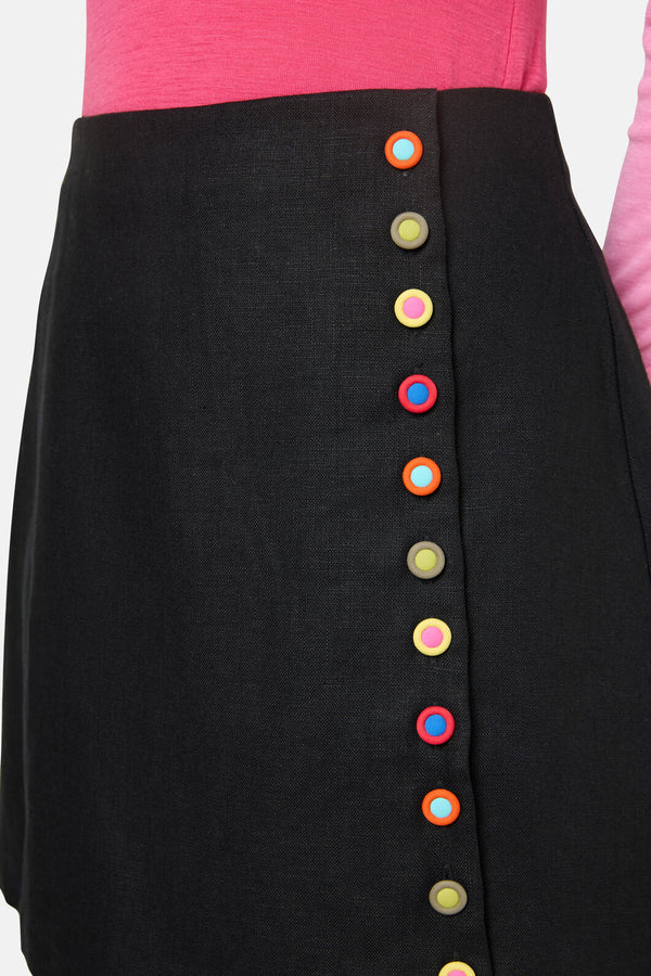 Gorman NZ - Benne Button Mini Skirt - black