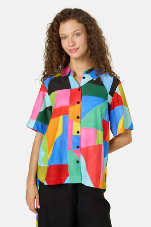 Gorman NZ - AbstractSymphonyOversizedShirt - print