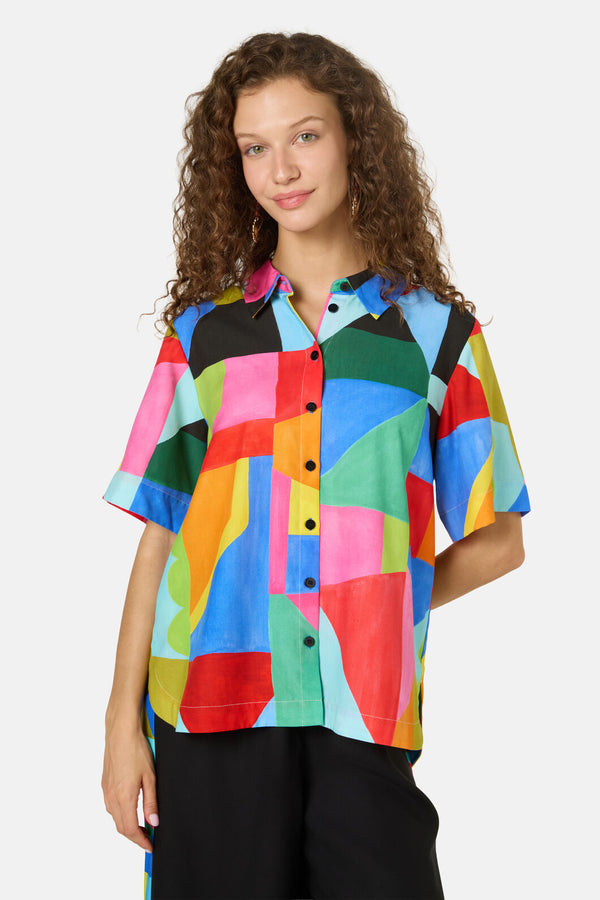 Gorman NZ - AbstractSymphonyOversizedShirt - print