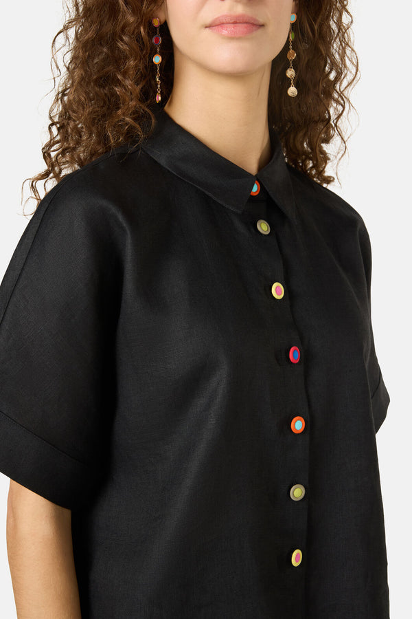 Gorman NZ - Benne Button Plain Shirt - black