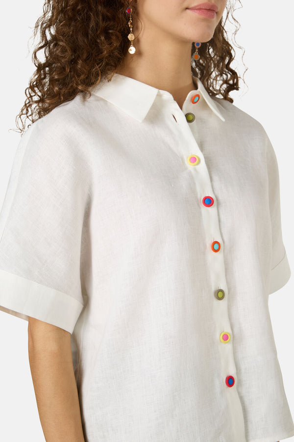 Gorman NZ - Benne Button Plain Shirt - white