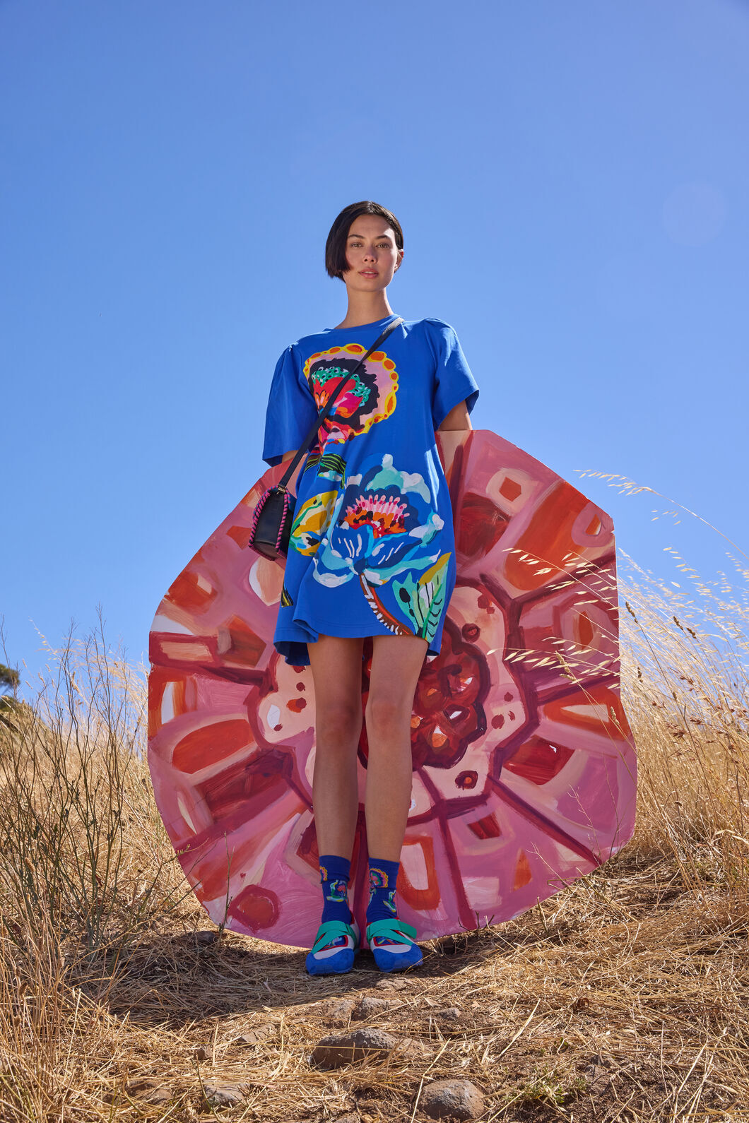 Gorman NZ - Floral Symphony Tee Dress - blue