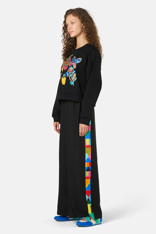 Gorman NZ - Floral Symphony Emb Sweater - black