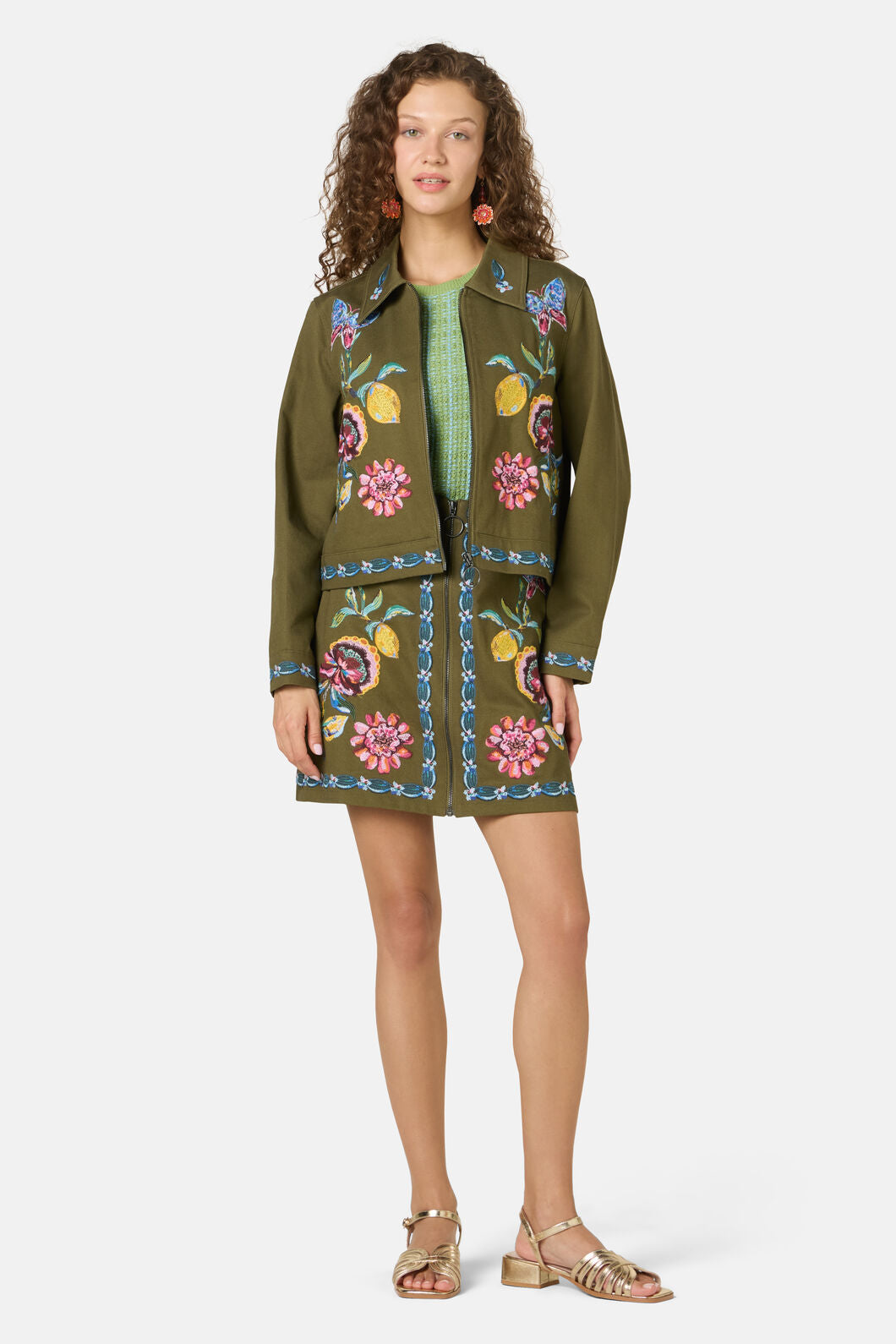 Gorman NZ - Floral Symphony Twill Jacket - khaki