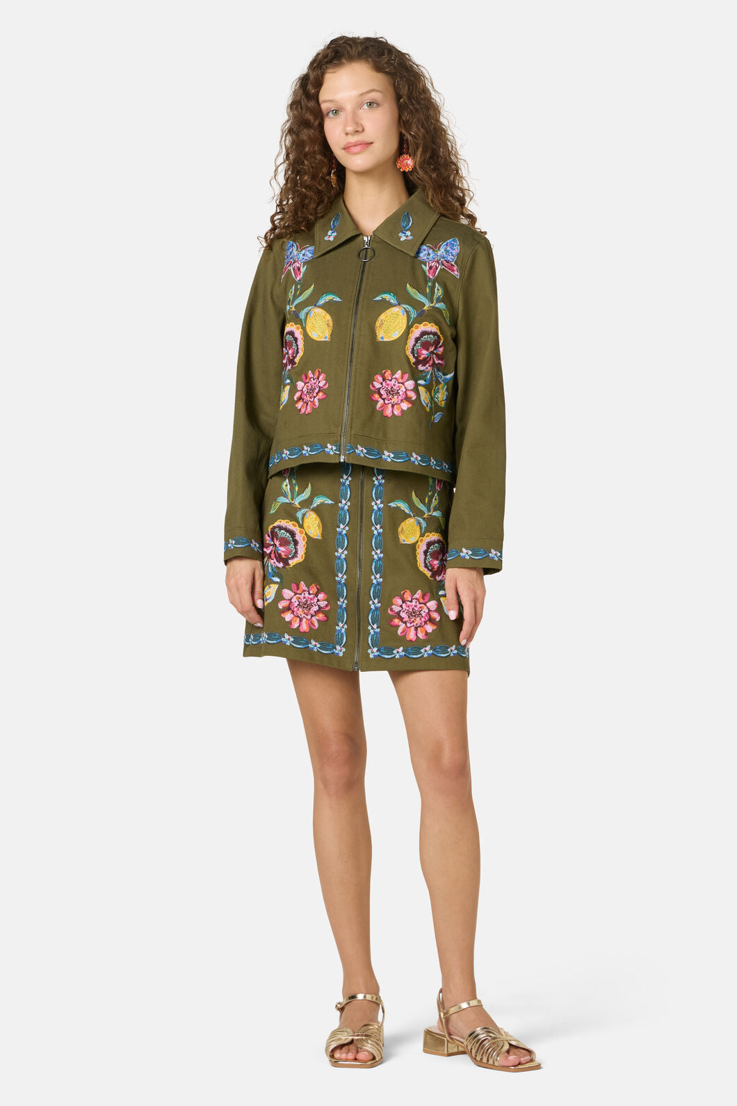 Gorman NZ - Floral Symphony Twill Jacket - khaki