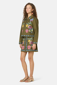 Gorman NZ - Floral Symphony Twill Jacket - khaki