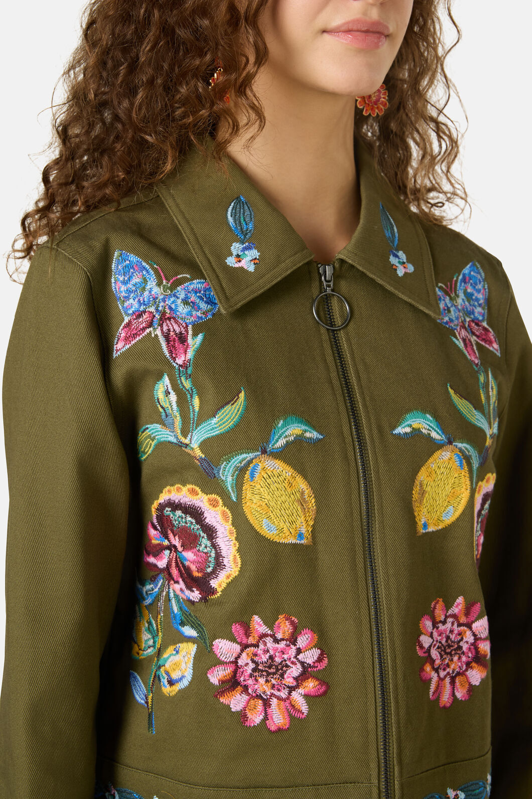 Gorman NZ - Floral Symphony Twill Jacket - khaki