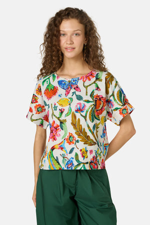 Gorman NZ - Floral Symphony Yardage Tee - print