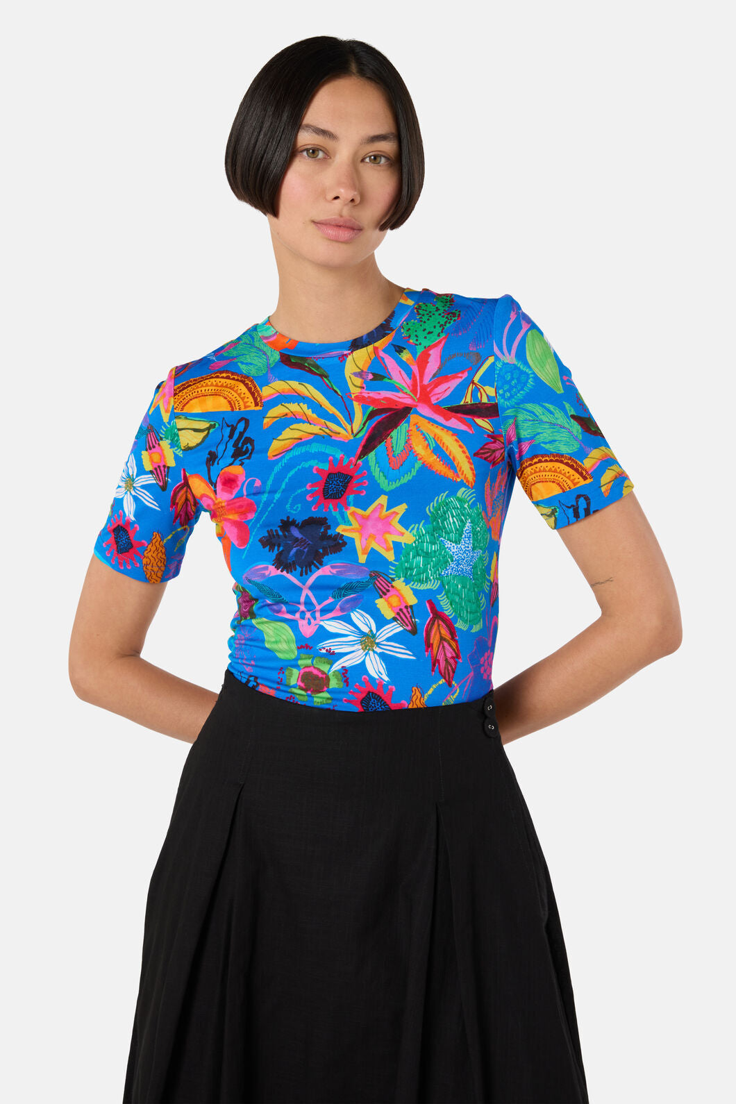 Gorman NZ - Papaya Palm Tee - print