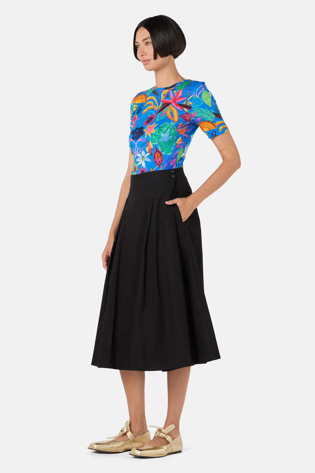 Gorman NZ - Papaya Palm Tee - print