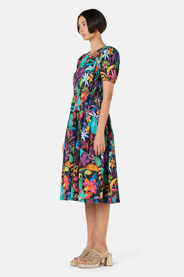 Gorman NZ - Papaya Palm Tiered Dress - print