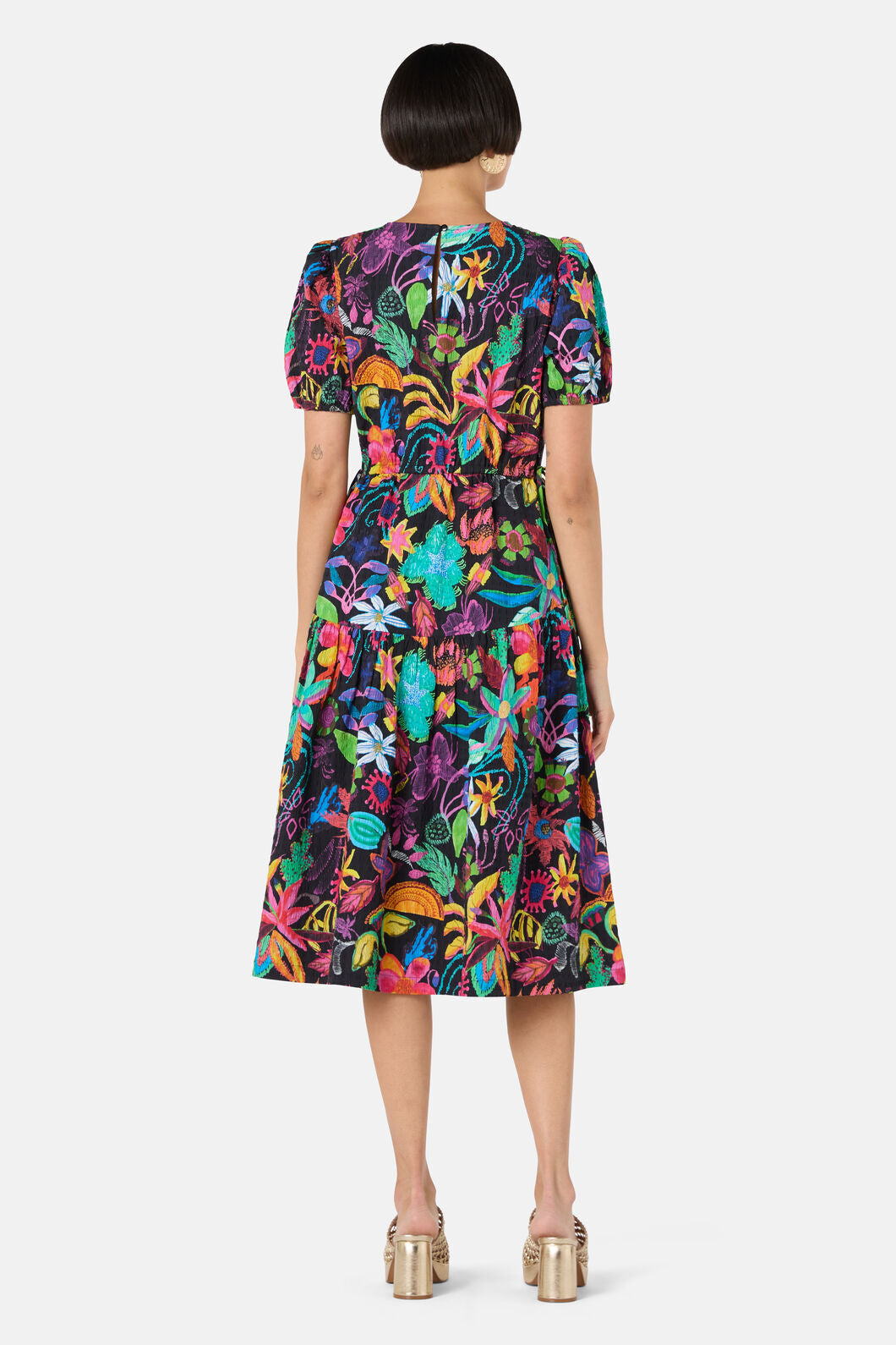 Gorman NZ - Papaya Palm Tiered Dress - print