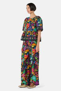 Gorman NZ - Papaya Palm Ruffle Top - print