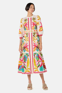 Gorman NZ - Papaya Palm Long Shirt Dress - print