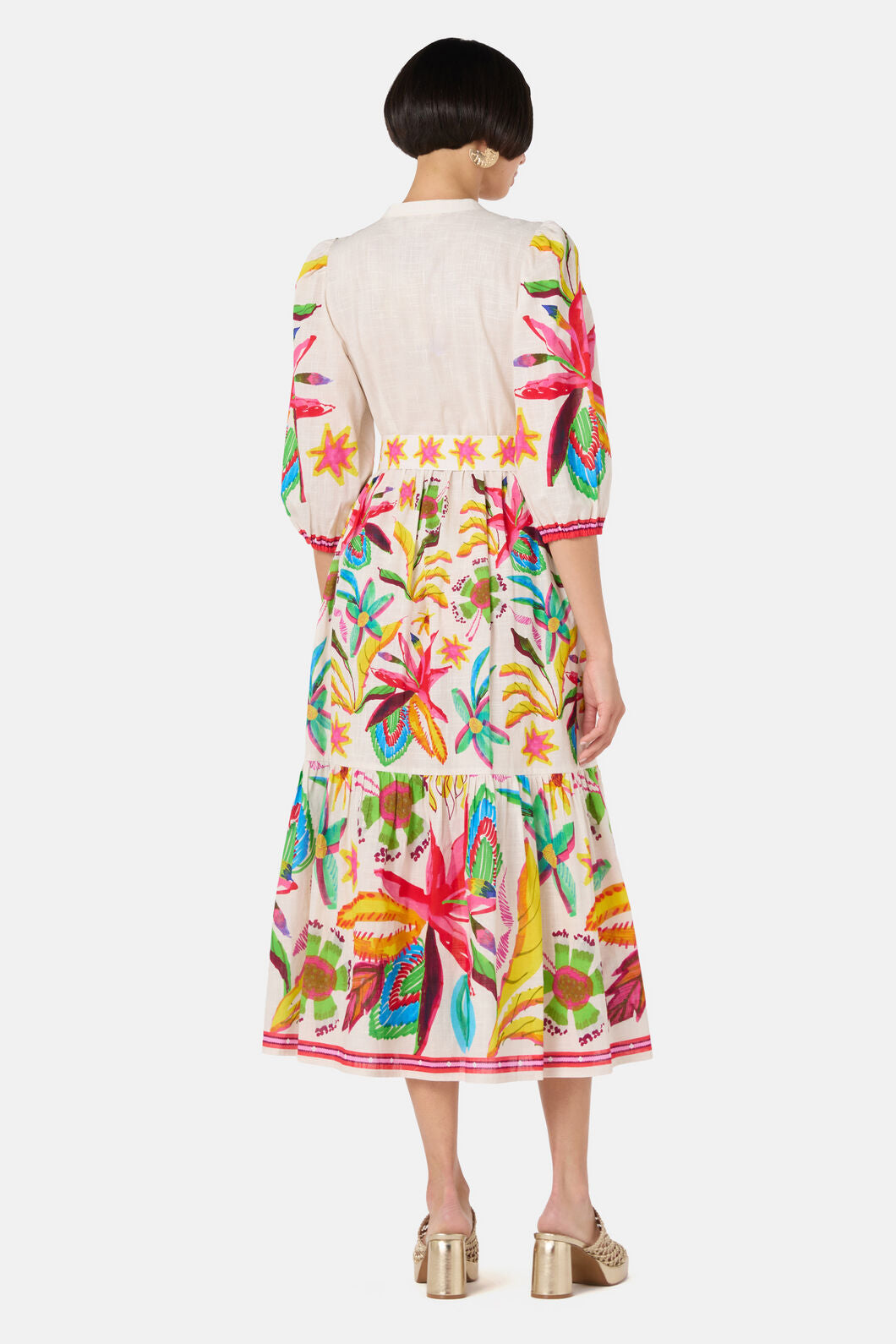 Gorman NZ - Papaya Palm Long Shirt Dress - print